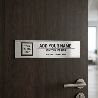 Name des Fotos hochladen - Jobbezeichnung und Firm Türschild