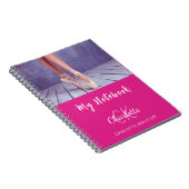 Name des Fotos, hot pink, weiß Notizblock (Rechte Seite)