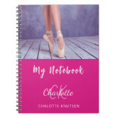 Name des Fotos, hot pink, weiß Notizblock (Vorderseite)