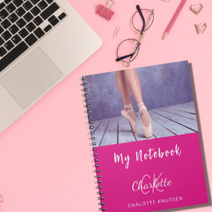 Name des Fotos, hot pink, weiß Notizblock