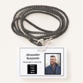 Name des Fotos Logo-Bar-ID Personalisieren Ausweis (Vorderseite mit Schlüsselband)