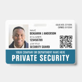 Name des Fotos mit dem Logo "Custom Security Guard Ausweis (Vorderseite)