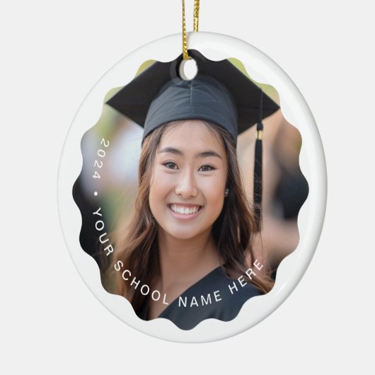 Name des Fotos oder Abschluss der Schule Keramik Ornament (Links)