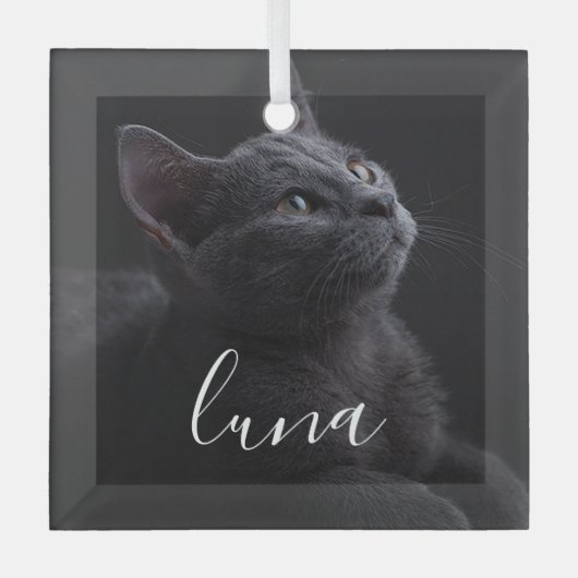 Name des Fotos Ornament Aus Glas (Vorderseite)