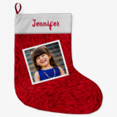 Name des Fotos Personalisiert Großer Weihnachtsstrumpf (Vorderseite)
