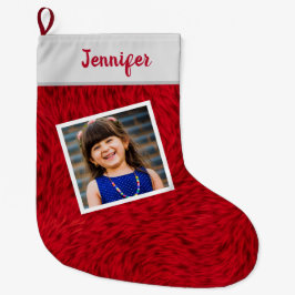 Name des Fotos Personalisiert Großer Weihnachtsstrumpf
