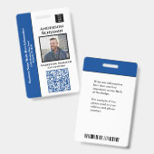 Name des Fotos QR Code Bar Code ID Benutzerdefinie Ausweis (Vorder- & Rückseite)