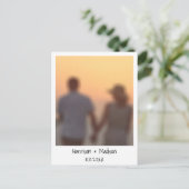 Name des Fotos Retro Instant modern Postkarte (Stehend Vorderseite)