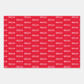 Name des Fotos Rosa Herz Pet Geschenkpapier Set (Vorderseite 3)