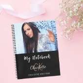 Name des Fotos Schwarz-weiß Notizblock