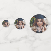 Name des Fotos über Abschluss personalisiert, Klas Konfetti (Vorderseiten)