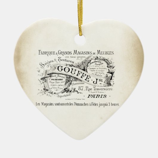 Name des französischen Departements Store Keramik Ornament (Vorne)