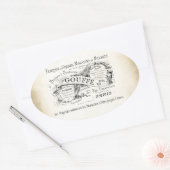 Name des französischen Departements Store Ovaler Aufkleber (Umschlag)