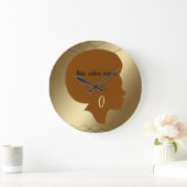 Name des Friseursalons Große Wanduhr (Zuhause)