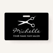 Name des Friseursalons und des Friseursalons Ausweis (Vorderseite)