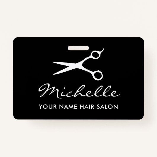 Name des Friseursalons und des Friseursalons Ausweis (Vorderseite)