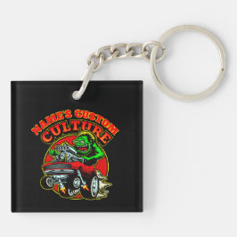 Name des Frisierten Autos Eigene Kultur Klassische Schlüsselanhänger