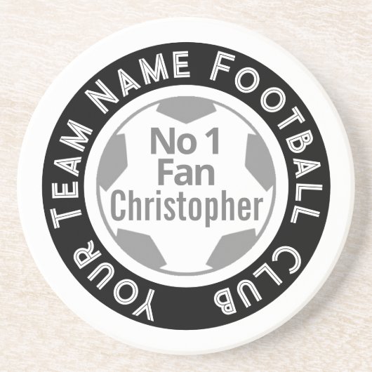 Name des Fußballklubs Getränkeuntersetzer (Vorne)