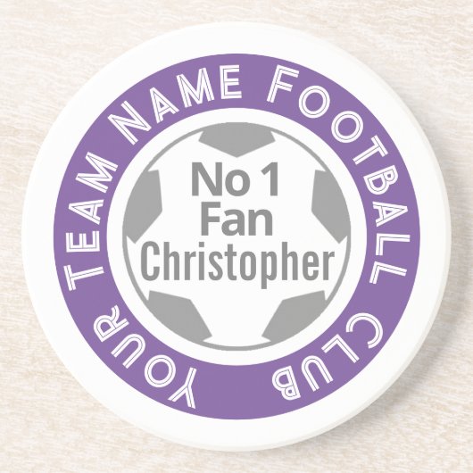 Name des Fußballklubs Getränkeuntersetzer (Vorne)