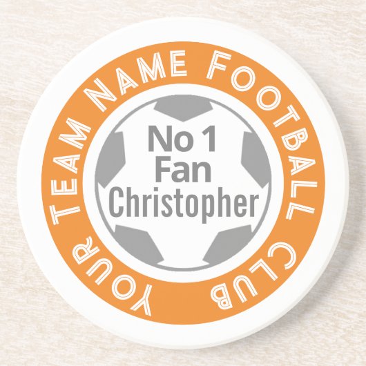 Name des Fußballklubs Getränkeuntersetzer (Vorne)