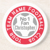 Name des Fußballklubs Getränkeuntersetzer (Vorne)