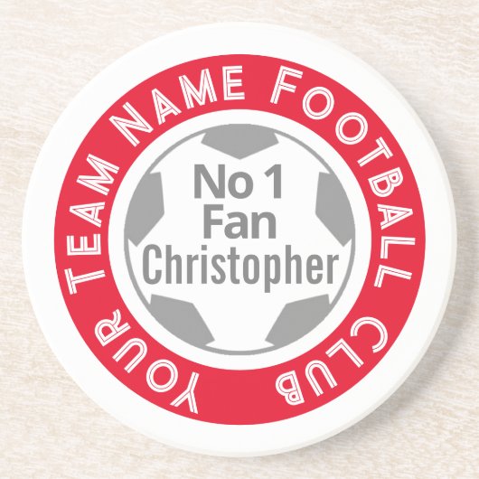 Name des Fußballklubs Getränkeuntersetzer (Vorne)