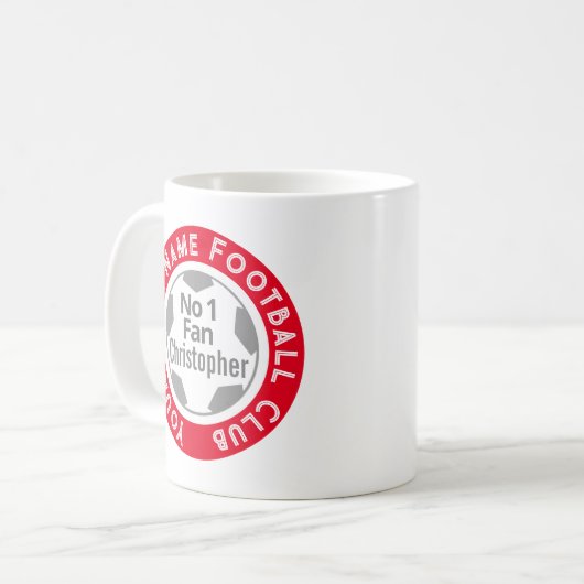 Name des Fußballklubs Kaffeetasse (Vorderseite Links)