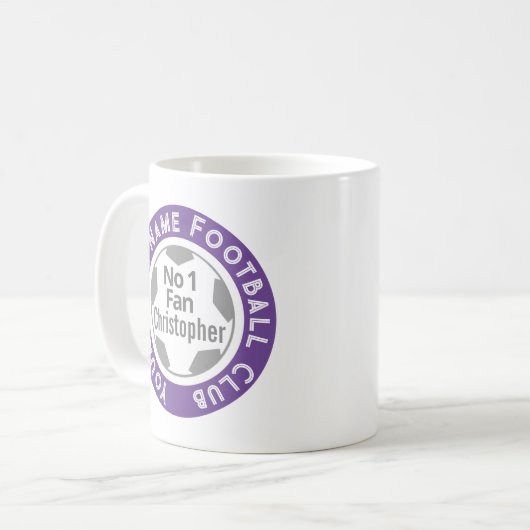 Name des Fußballklubs Kaffeetasse (Vorderseite Links)