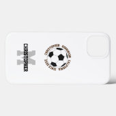 Name des Fußballs personalisierter Anfangstext Case-Mate iPhone Hülle (Rückseite (Horizontal))