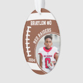 Name des Fußballspielers Foto Keepake #0 Ornament (Vorderseite)