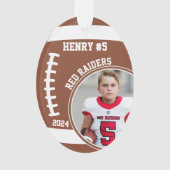 Name des Fußballspielers Foto Keepake #5 Ornament (Vorderseite)
