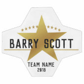 Name des Fußballspielers personalisiert Fußball (Flach)