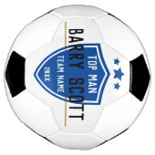 Name des Fußballspielers personalisiert Fußball (Gedreht)