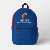 Name des Fußballspielers Personalisiert Team Color Bedruckter Rucksack (Vorderseite)