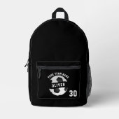 Name des Fußballspielers Team Name Sports Bedruckter Rucksack (Vorderseite)