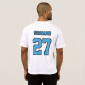 Name des Fußballteams Light Blue Uni T-Shirt (Schwarz voll)