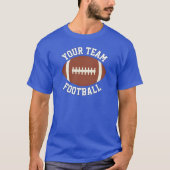 Name des Fußballteams + Name und Nummer des Spiele T-Shirt (Vorderseite)