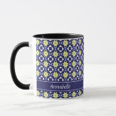 Name des gelben blauen Blumenmusters Tasse (Links)