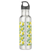 Name des gelben Zitronenmusters Edelstahlflasche (Rückseite)