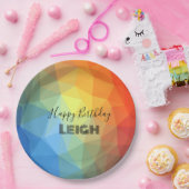 Name des geometrischen Regenbogens Pappteller (Party)