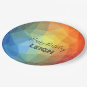 Name des geometrischen Regenbogens Pappteller (Schrägansicht)
