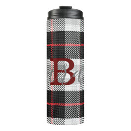 Name des geprüften Monogramms für schwarzen und we Thermosbecher