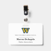 Name des Geschäftstreffens Tag/Abzeichen mit Logo Ausweis (Front with Clip)