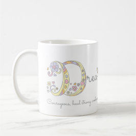 Name des gezeichnet Buchstabens D, d. h. Monogramm Kaffeetasse
