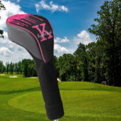 Name des Girl Black Hot Pink-Glitzer-Tropfens Mono Golf Headcover