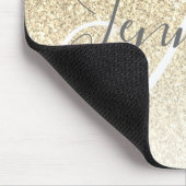 Name des Girl-Gold-Glitzer-Glitzern Mousepad (Ecke)