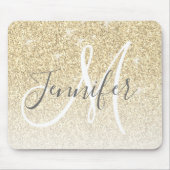 Name des Girl-Gold-Glitzer-Glitzern Mousepad (Vorne)