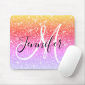 Name des Girl-Rainbow-Glitzer Glitzern Mousepad (Mit Mouse)