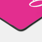 Name des Girl-Skripts in Pink und Weiß Schreibtischunterlage (Ecke)