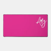 Name des Girl-Skripts in Pink und Weiß Schreibtischunterlage (Vorderseite)